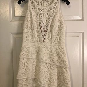 White lace dress cocktail dress